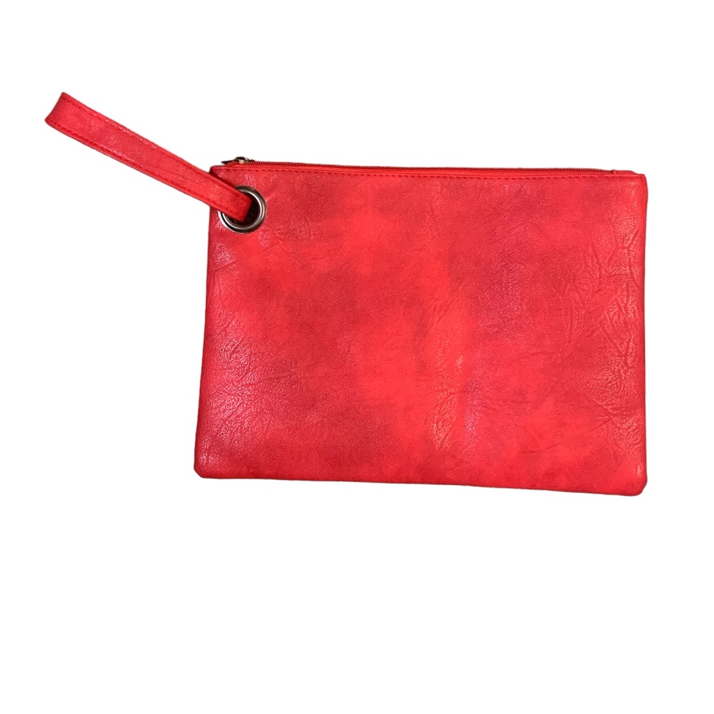 Nwot Red Faux Leather Clutch